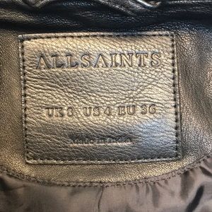 All saints leather jacket